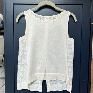 Madewell Hi Lo Top Sz XS Cream Boho Chic GREAT CONDITION